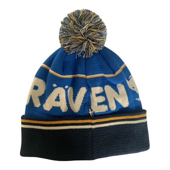 Fjällräven Alpine Blue Dark Navy Pom Beanie - Unisex, Winter Trendy Style - Picture 2 of 2